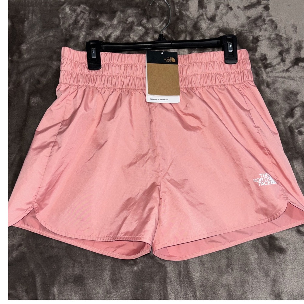 The North Face Never Stop Woven Shorts Girls 2XL (18/20) Pink Terracotta Logo